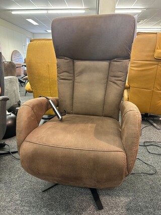 Relaxfauteuil cognac, geweven, cognac